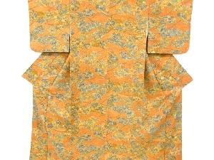 縮緬地鈴模様小紋着物